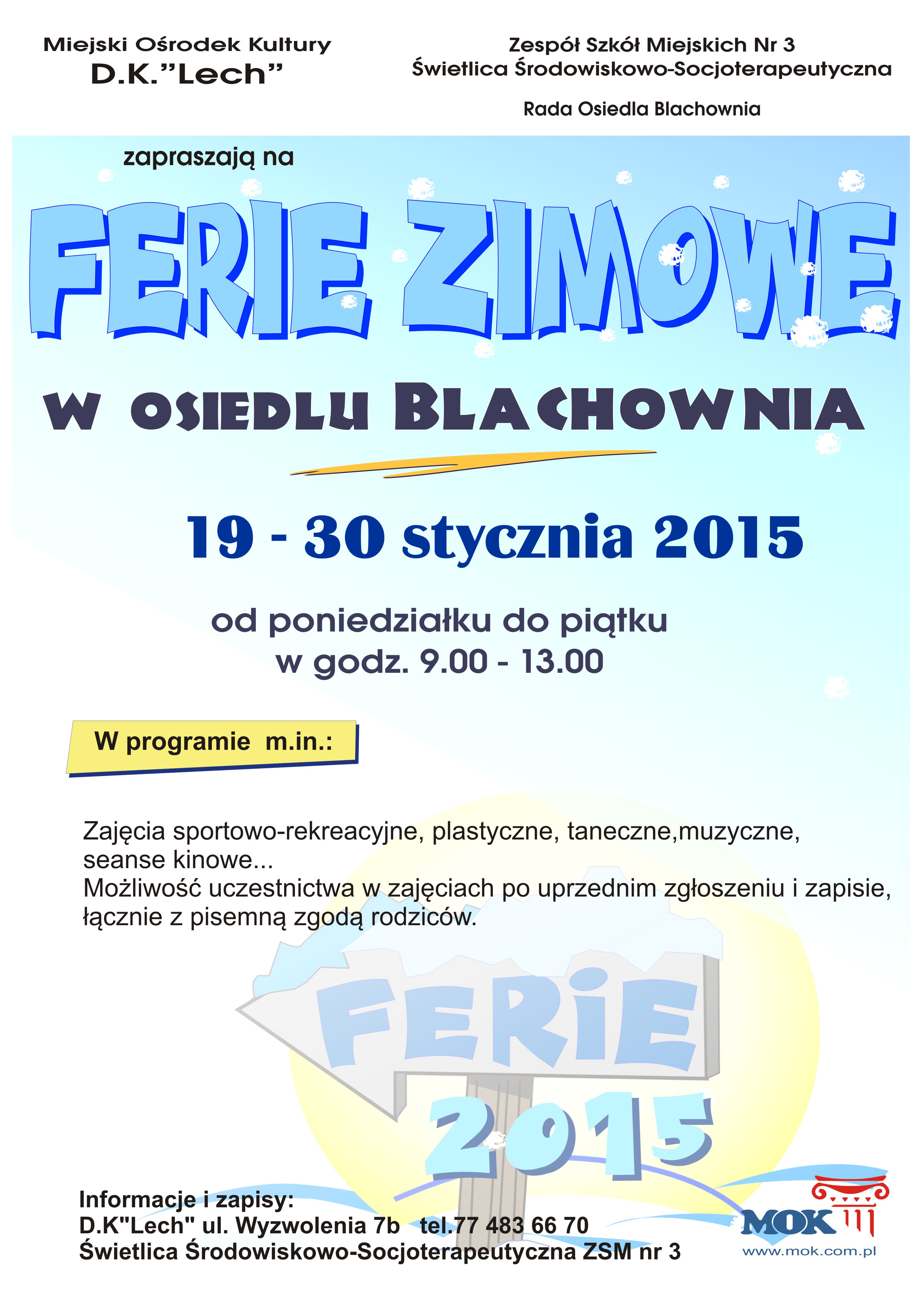  Ferie zimowe 2015- Blachownia