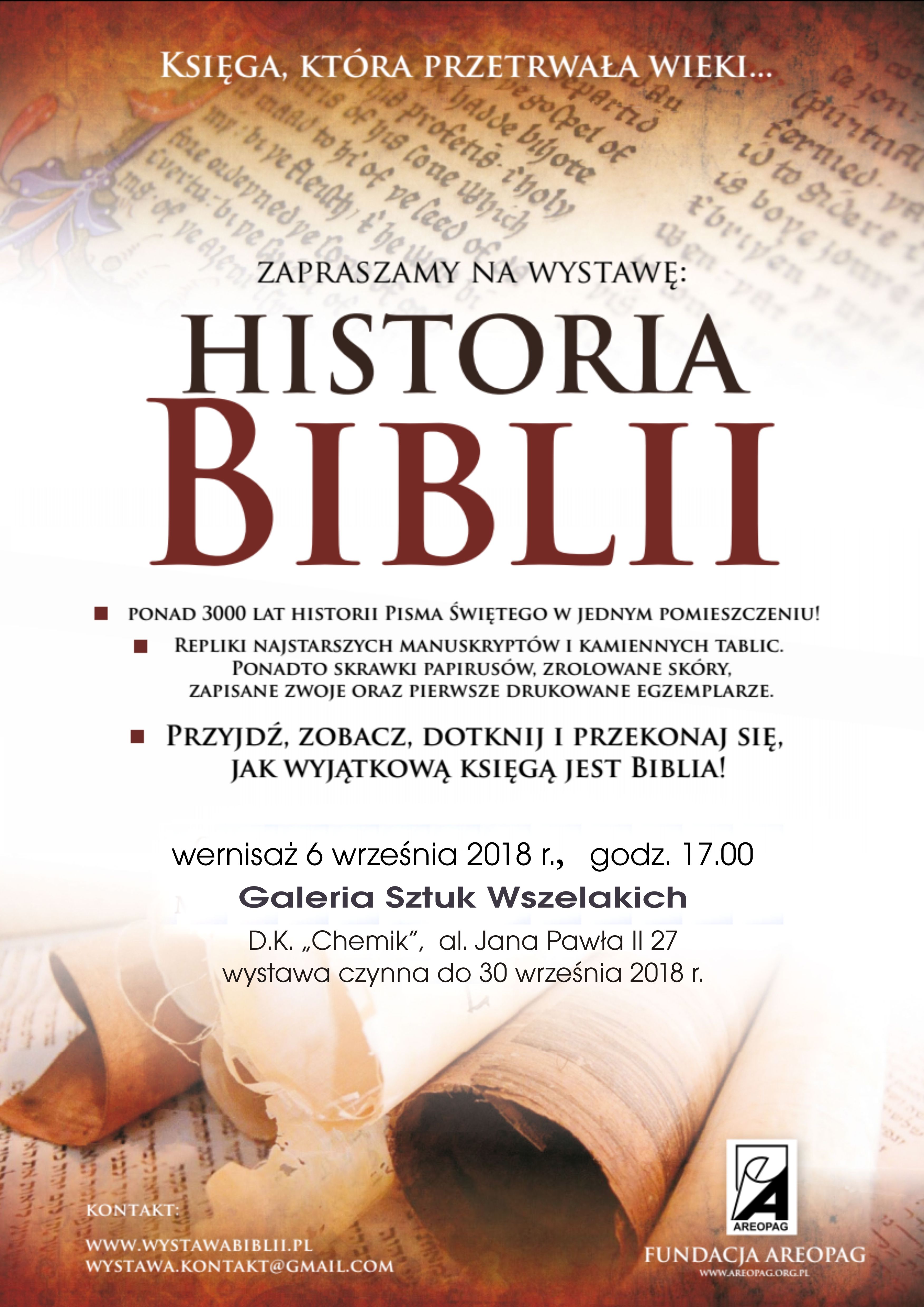 Historia biblii plakat