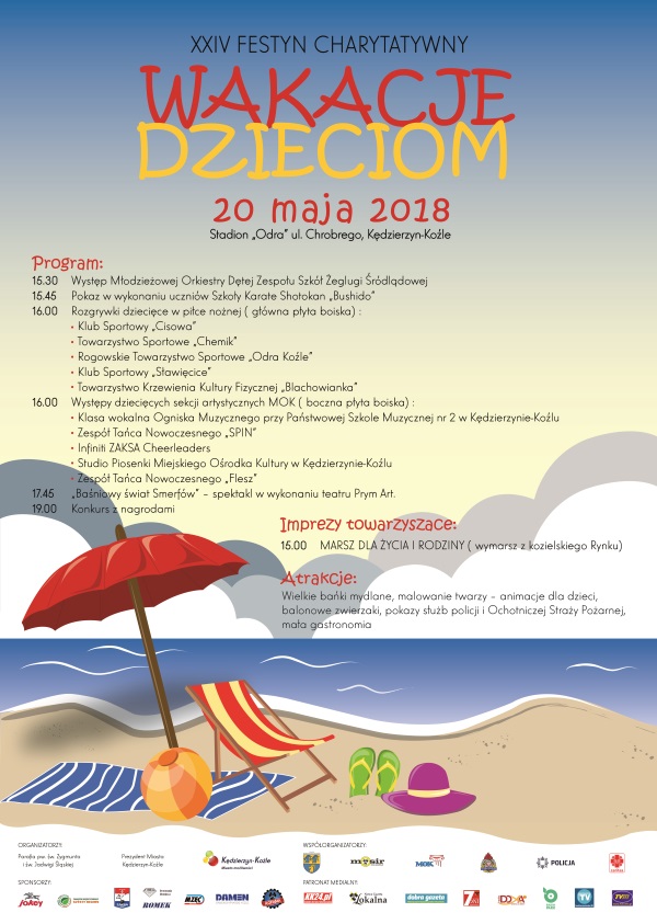 Plakat Wakacje Dzieciom A3 Maly